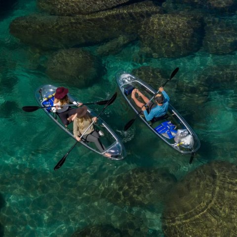 a person in a pool of water
