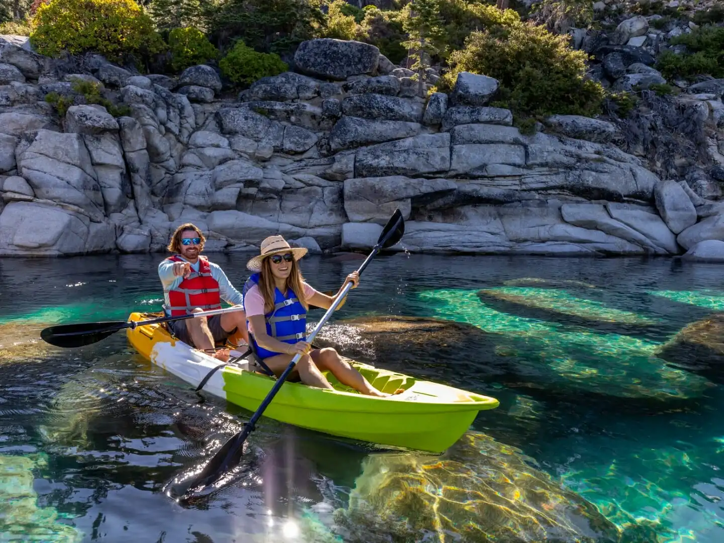 a person in a raft on the water