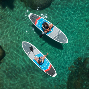 a person flying through the air while riding a skateboard